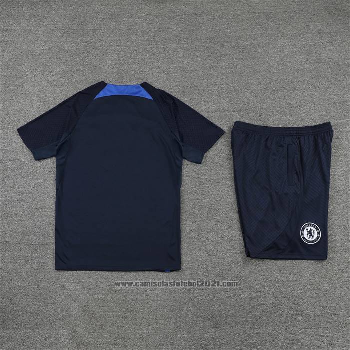 Fato de Treino Chelsea Manga Curta 2022-2023 Preto - Calcas Curta